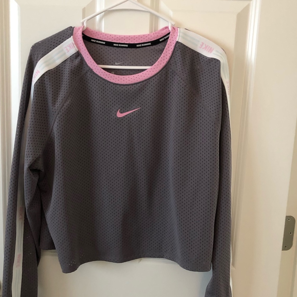 Light gray crop top